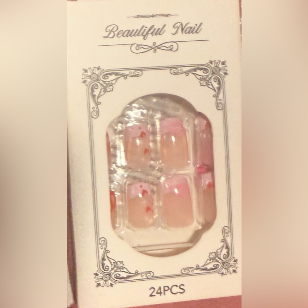 Pink and Clear Nail Art Set